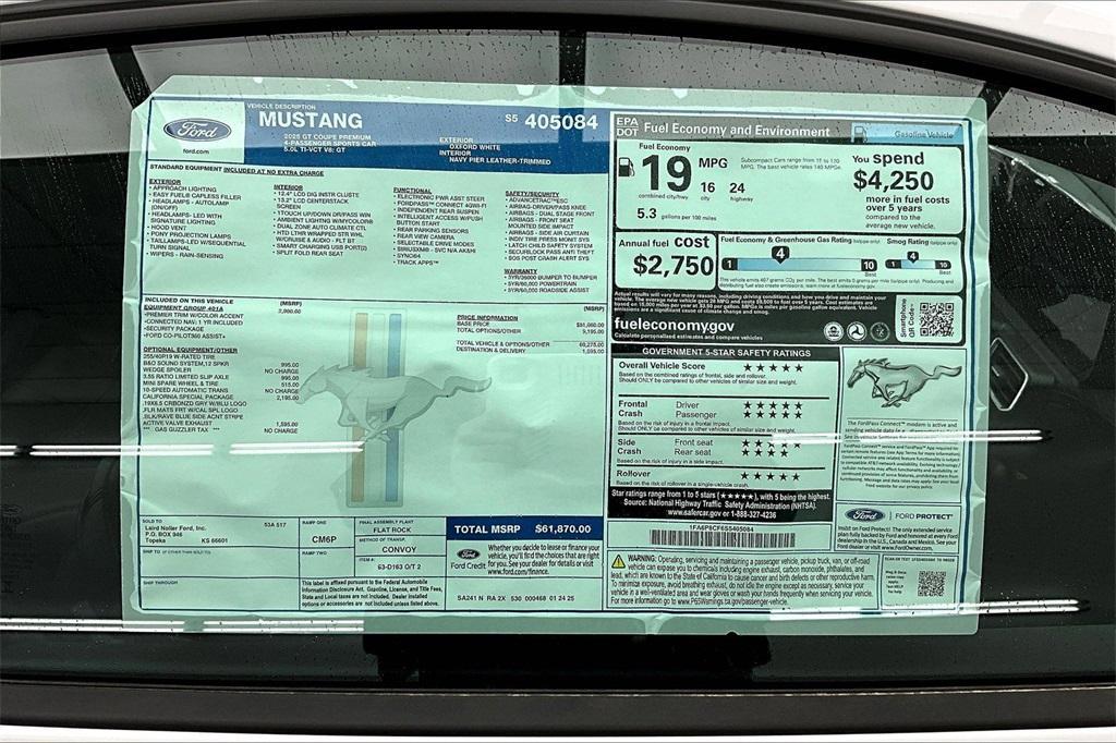 new 2025 Ford Mustang car, priced at $53,208
