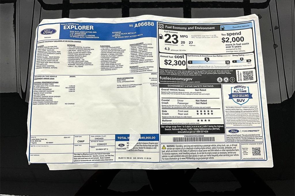 new 2025 Ford Explorer car, priced at $47,402