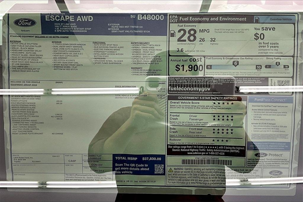 new 2025 Ford Escape car, priced at $30,264