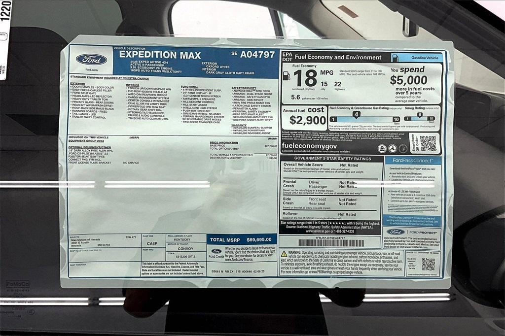 new 2025 Ford Expedition Max car, priced at $68,301