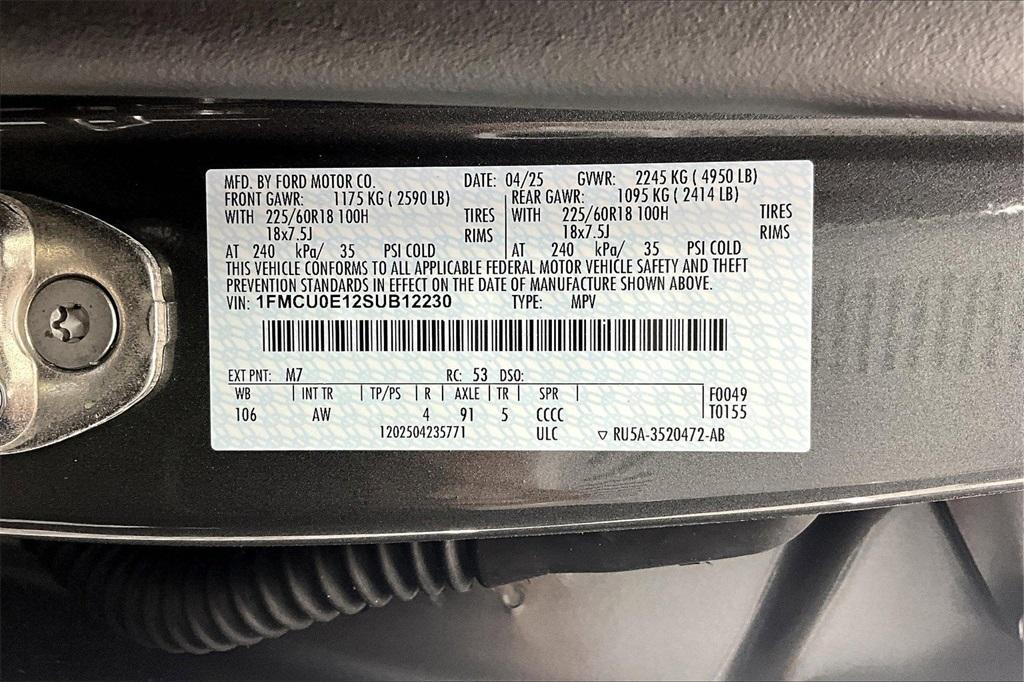 new 2025 Ford Escape car, priced at $28,278