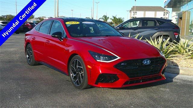 used 2021 Hyundai Sonata car, priced at $23,990