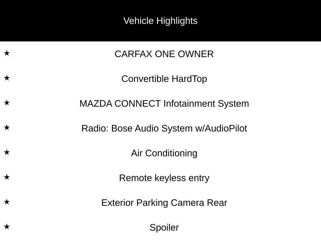 used 2020 Mazda MX-5 Miata RF car, priced at $24,500