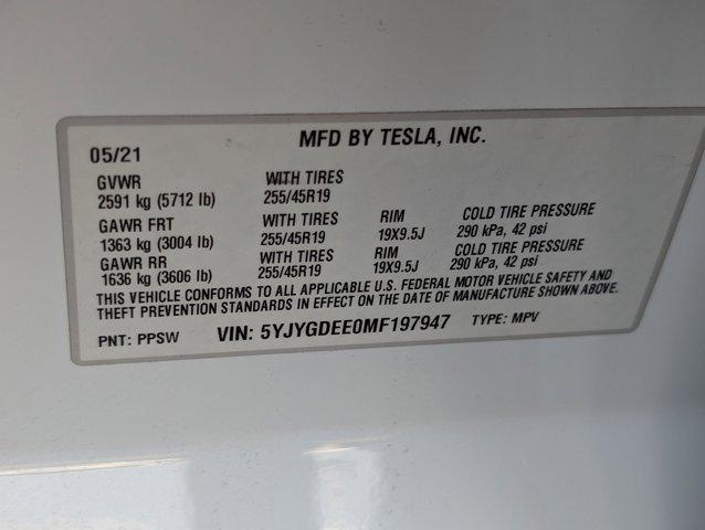used 2021 Tesla Model Y car, priced at $26,499