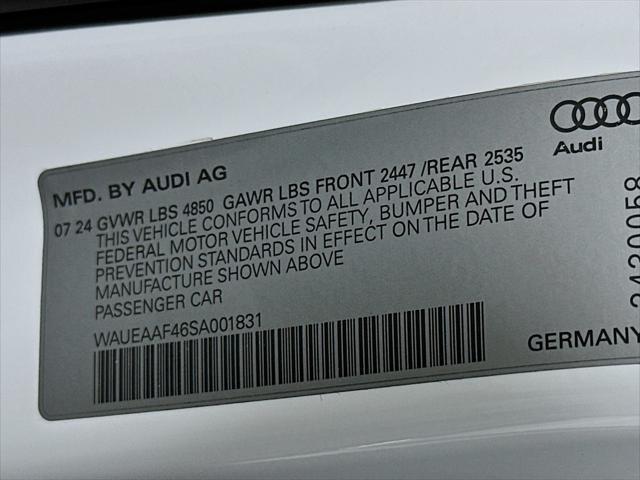 new 2025 Audi A4 car, priced at $52,880