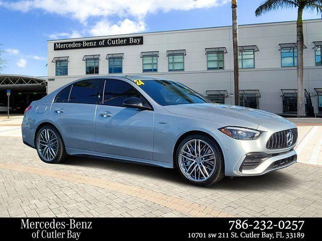 used 2024 Mercedes-Benz AMG C 43 car, priced at $58,990