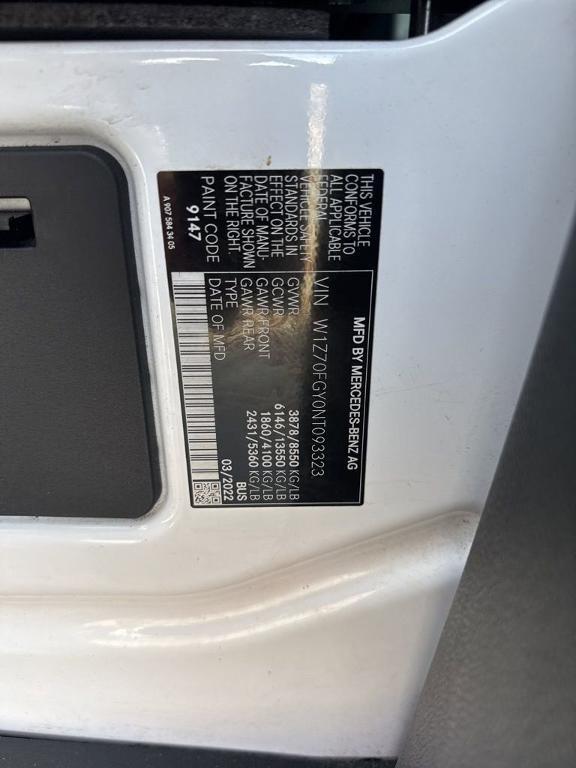 used 2022 Mercedes-Benz Sprinter 1500 car, priced at $39,990