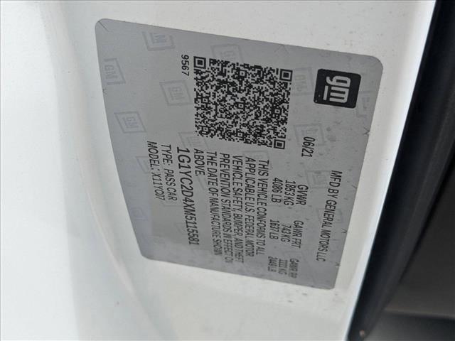 used 2021 Chevrolet Corvette car, priced at $62,781