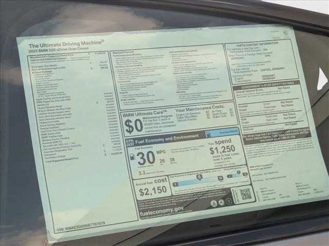 used 2025 BMW 228 Gran Coupe car, priced at $44,825