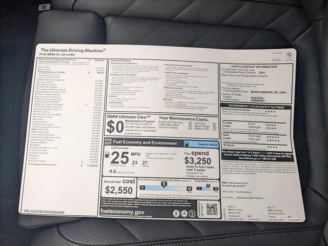 used 2025 BMW X5 car, priced at $71,025