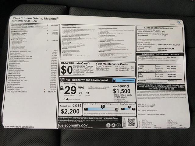 used 2025 BMW X3 car, priced at $48,788