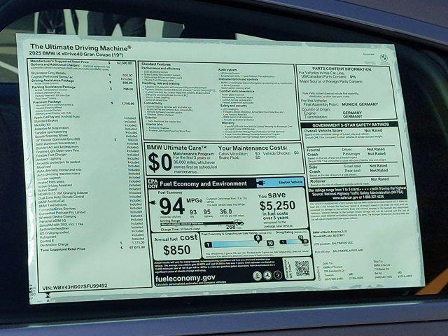 new 2025 BMW i4 Gran Coupe car, priced at $67,675