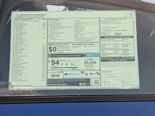 new 2025 BMW i4 Gran Coupe car, priced at $71,325