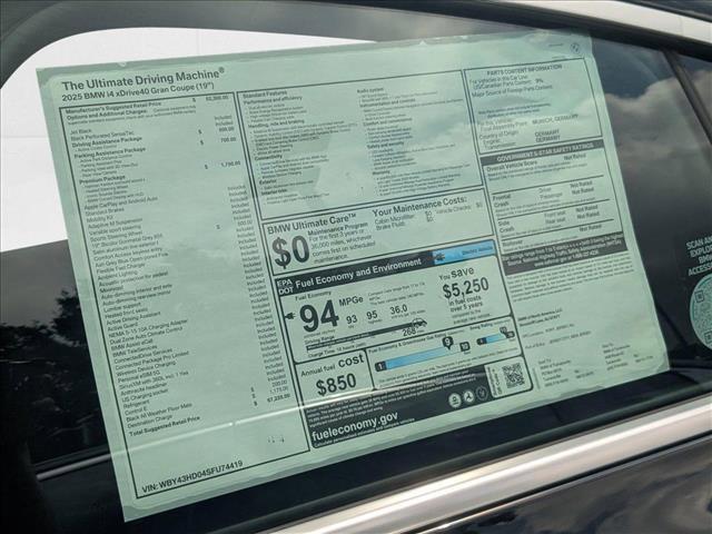 new 2025 BMW i4 Gran Coupe car, priced at $67,225