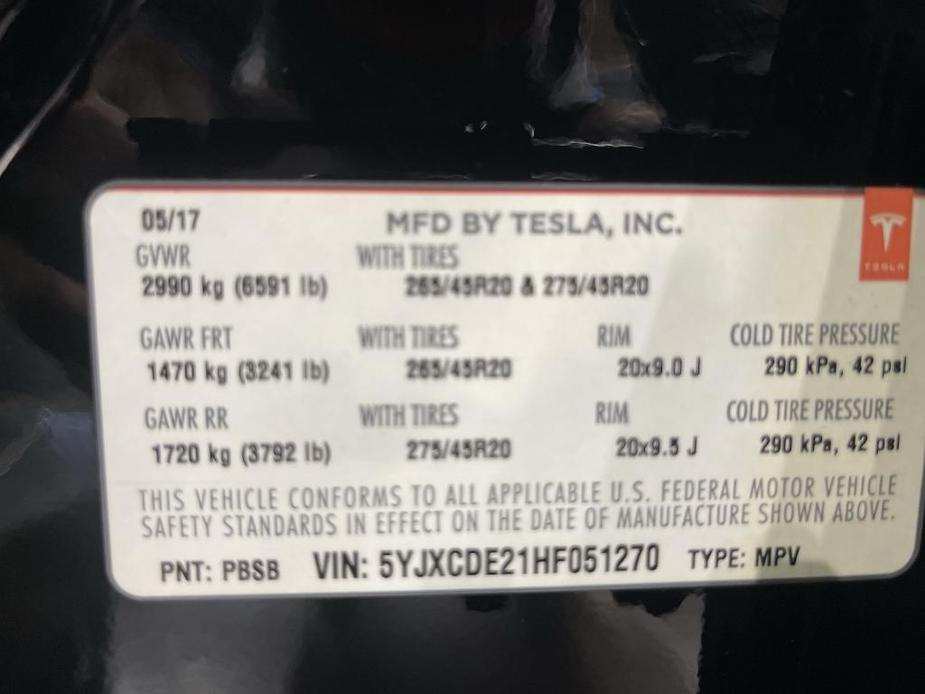 used 2017 Tesla Model X car, priced at $27,995