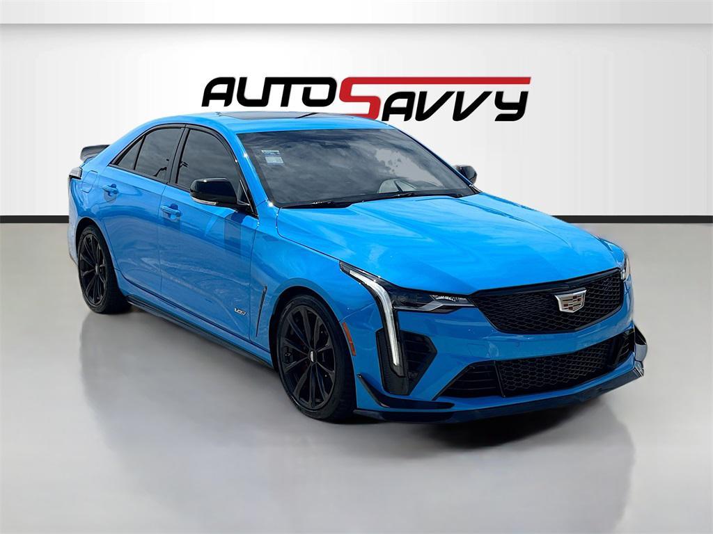 used 2022 Cadillac CT4-V car, priced at $47,000