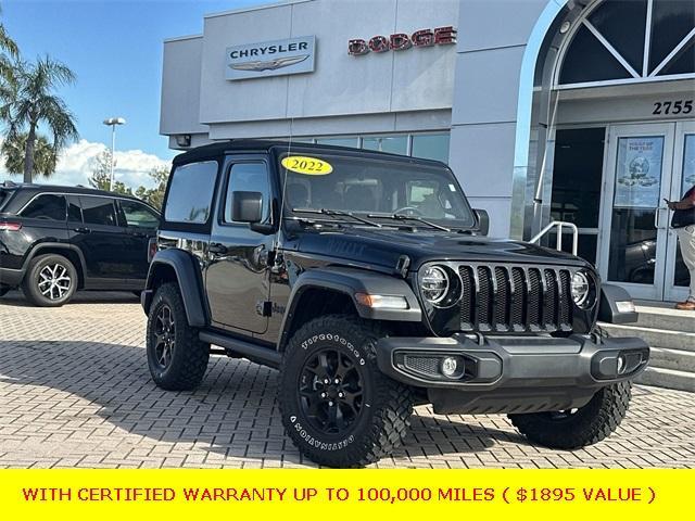 used 2022 Jeep Wrangler car, priced at $31,530