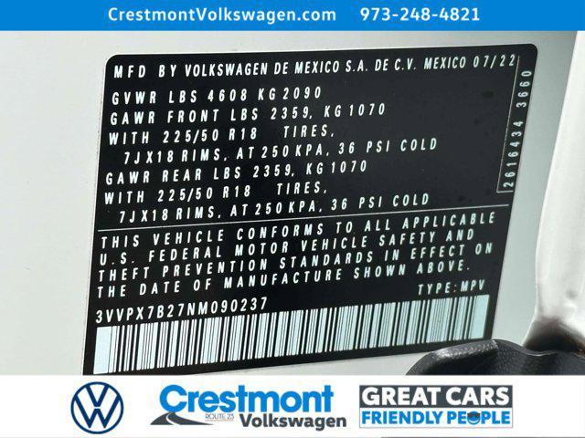 used 2022 Volkswagen Taos car, priced at $22,488