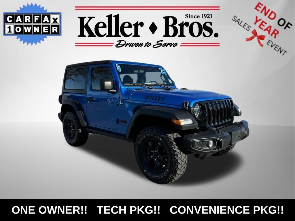 used 2021 Jeep Wrangler car, priced at $29,498