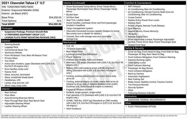 used 2021 Chevrolet Tahoe car, priced at $41,500