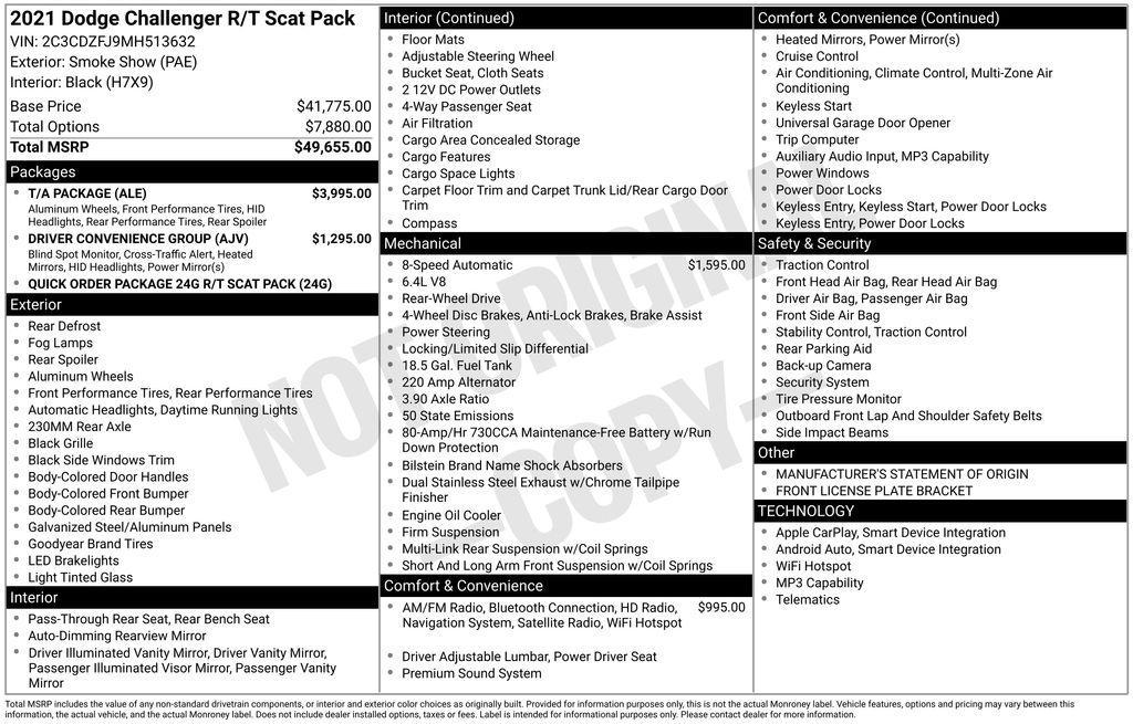 used 2021 Dodge Challenger car, priced at $38,500