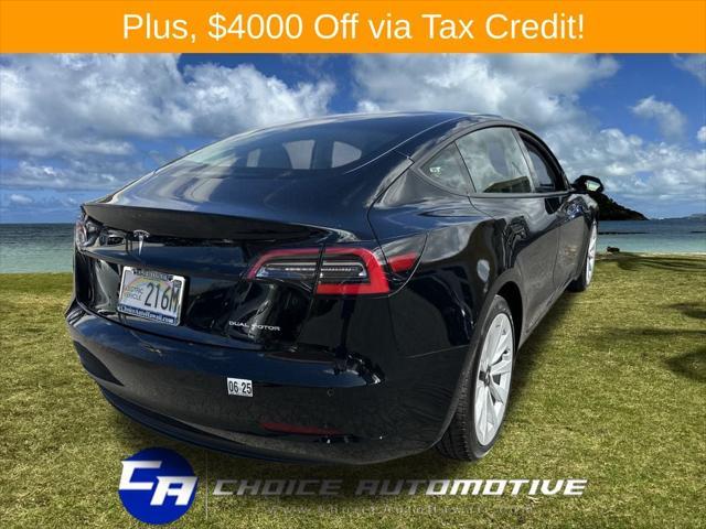 used 2022 Tesla Model 3 car, priced at $30,000