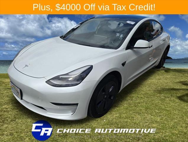 used 2022 Tesla Model 3 car, priced at $28,000