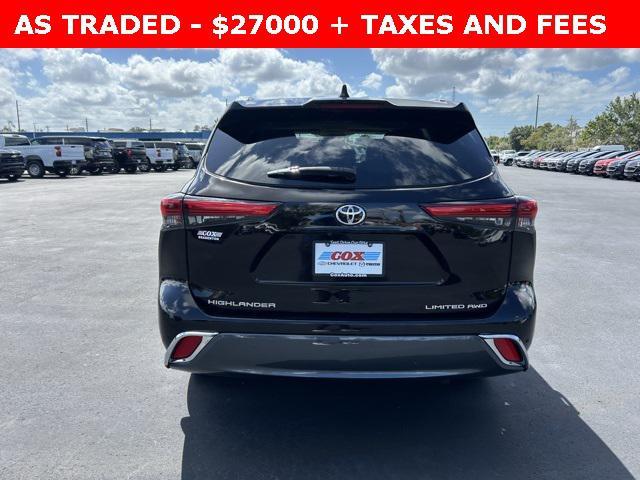 used 2020 Toyota Highlander car, priced at $27,000