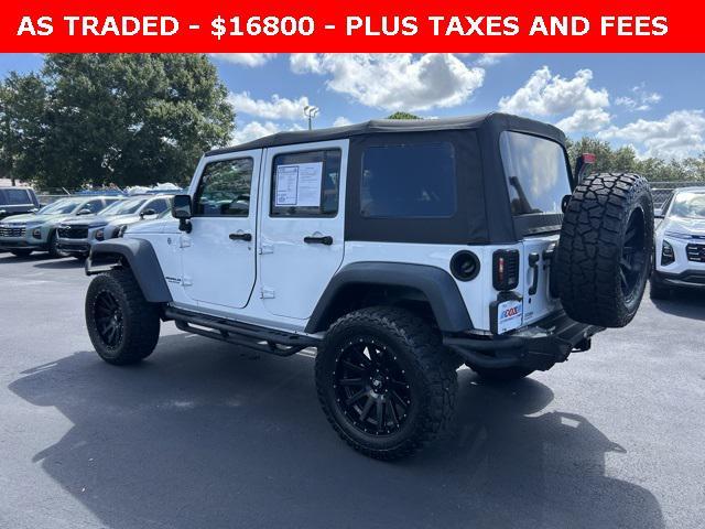 used 2016 Jeep Wrangler Unlimited car, priced at $16,800