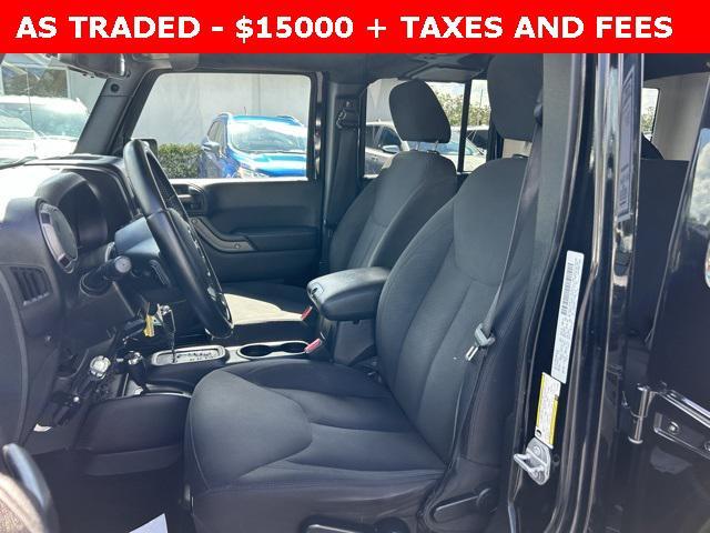 used 2015 Jeep Wrangler Unlimited car, priced at $15,000