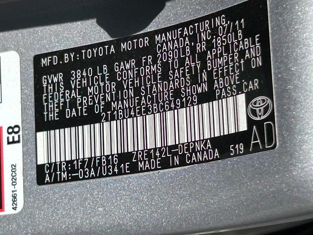 used 2011 Toyota Corolla car, priced at $7,809