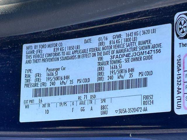 used 2016 Ford Fiesta car, priced at $5,995