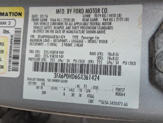 used 2016 Ford Fusion car, priced at $8,833