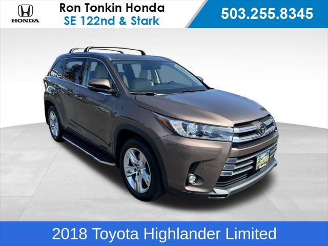 used 2018 Toyota Highlander car, priced at $34,843