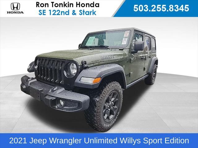 used 2021 Jeep Wrangler Unlimited car, priced at $33,959