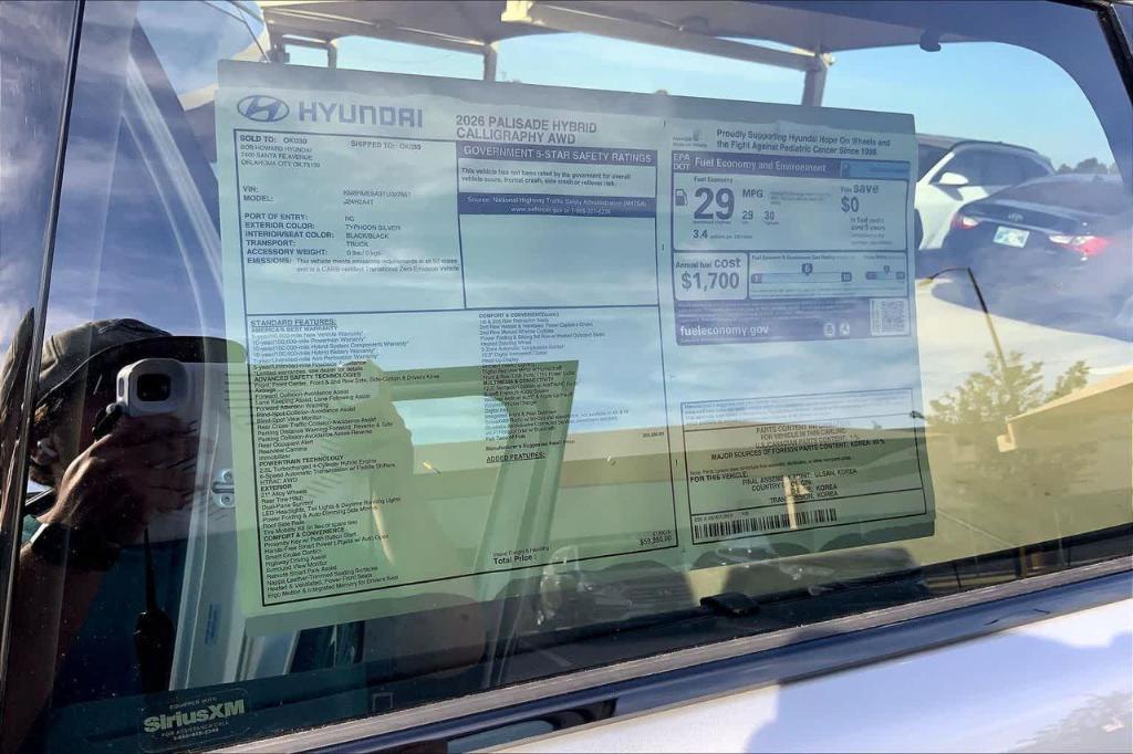 new 2026 Hyundai Palisade Hybrid car, priced at $58,084