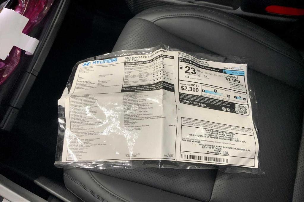 new 2025 Hyundai Santa Fe car, priced at $48,977
