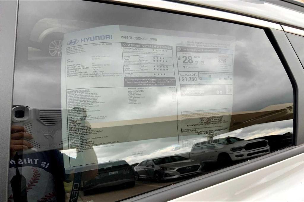 new 2026 Hyundai Tucson car, priced at $27,896
