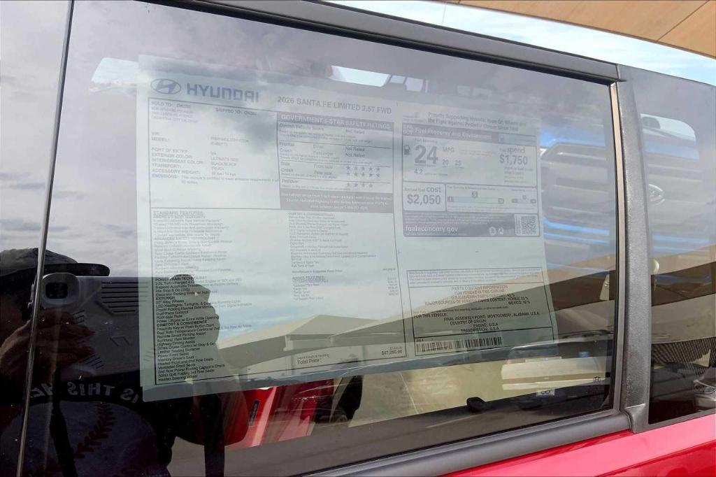 new 2026 Hyundai Santa Fe car, priced at $41,606