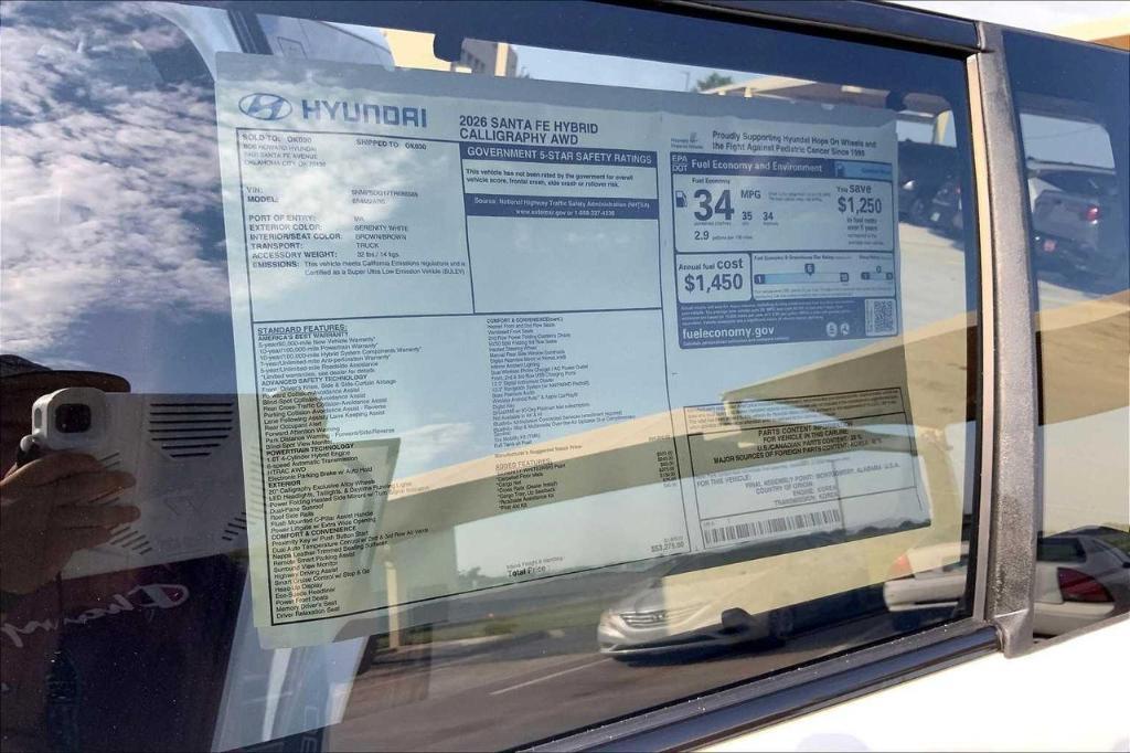 new 2026 Hyundai SANTA FE HEV car, priced at $47,415