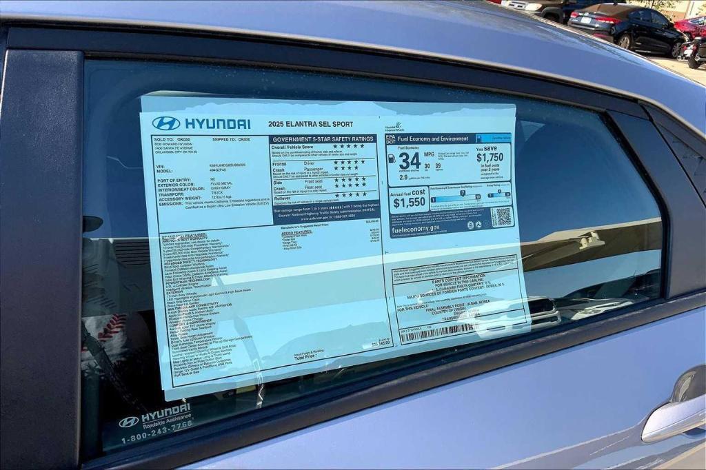 new 2025 Hyundai Elantra car, priced at $19,880