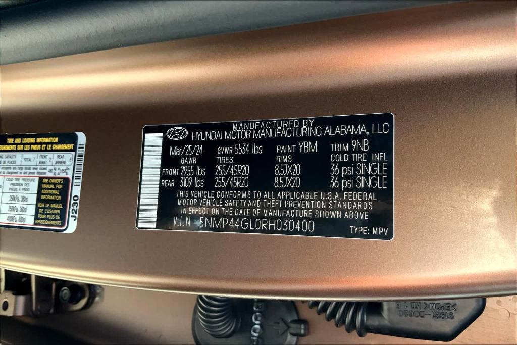 new 2024 Hyundai Santa Fe car, priced at $45,910