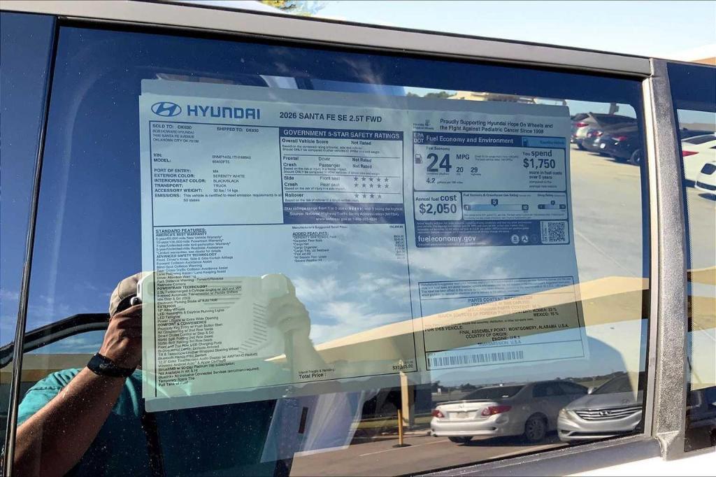 new 2026 Hyundai Santa Fe car, priced at $33,321