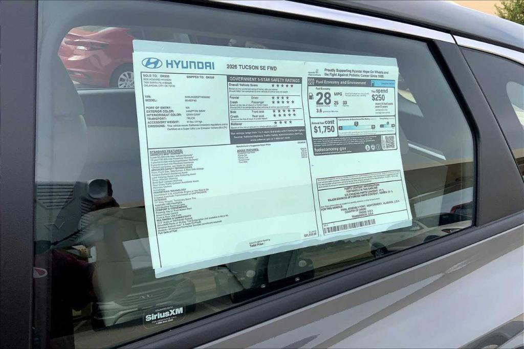 new 2026 Hyundai Tucson car, priced at $26,809