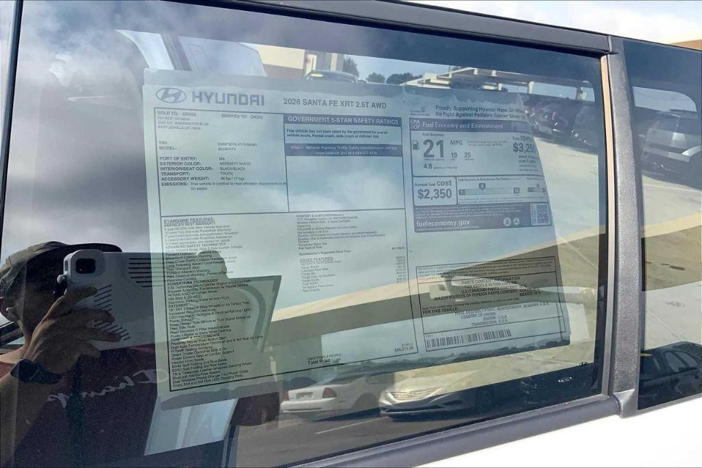 new 2026 Hyundai Santa Fe car, priced at $39,525