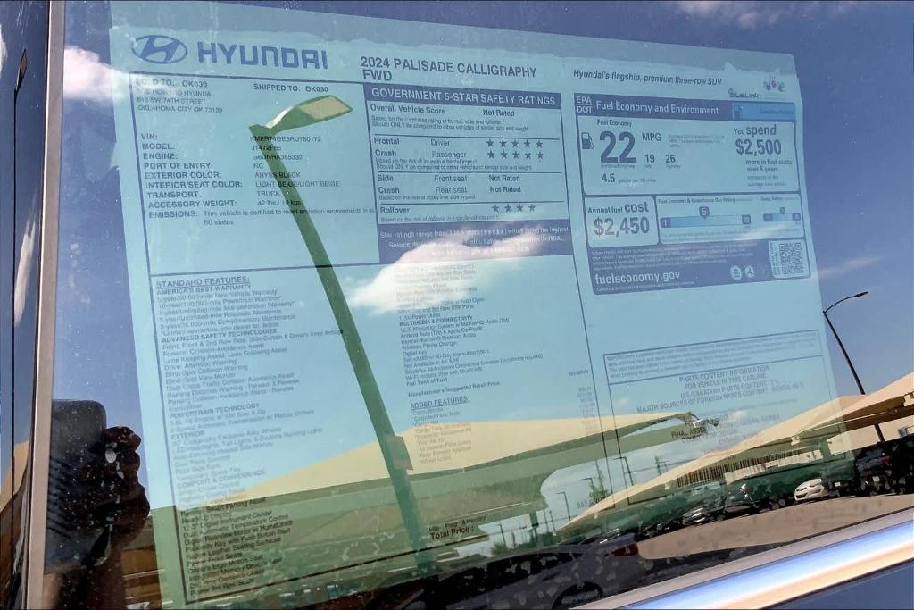 new 2024 Hyundai Palisade car, priced at $53,355