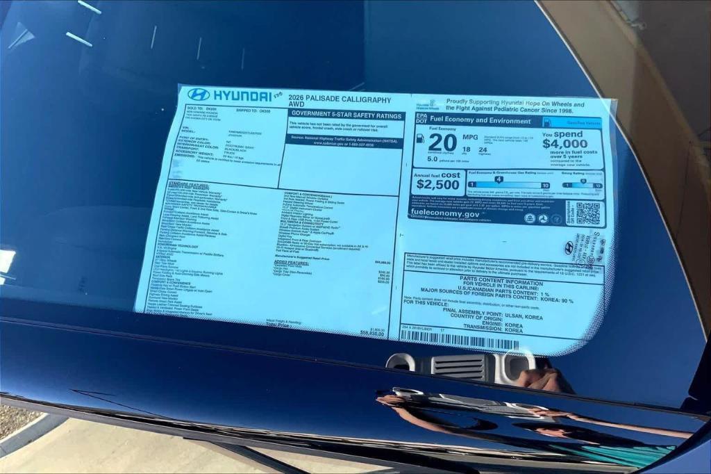 new 2026 Hyundai Palisade car, priced at $51,770