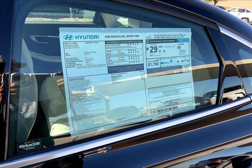 new 2026 Hyundai Sonata car, priced at $26,206