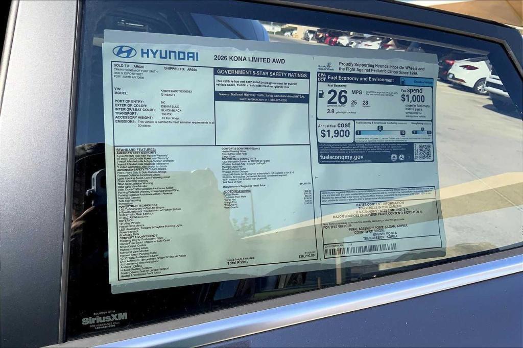 new 2026 Hyundai Kona car, priced at $29,758