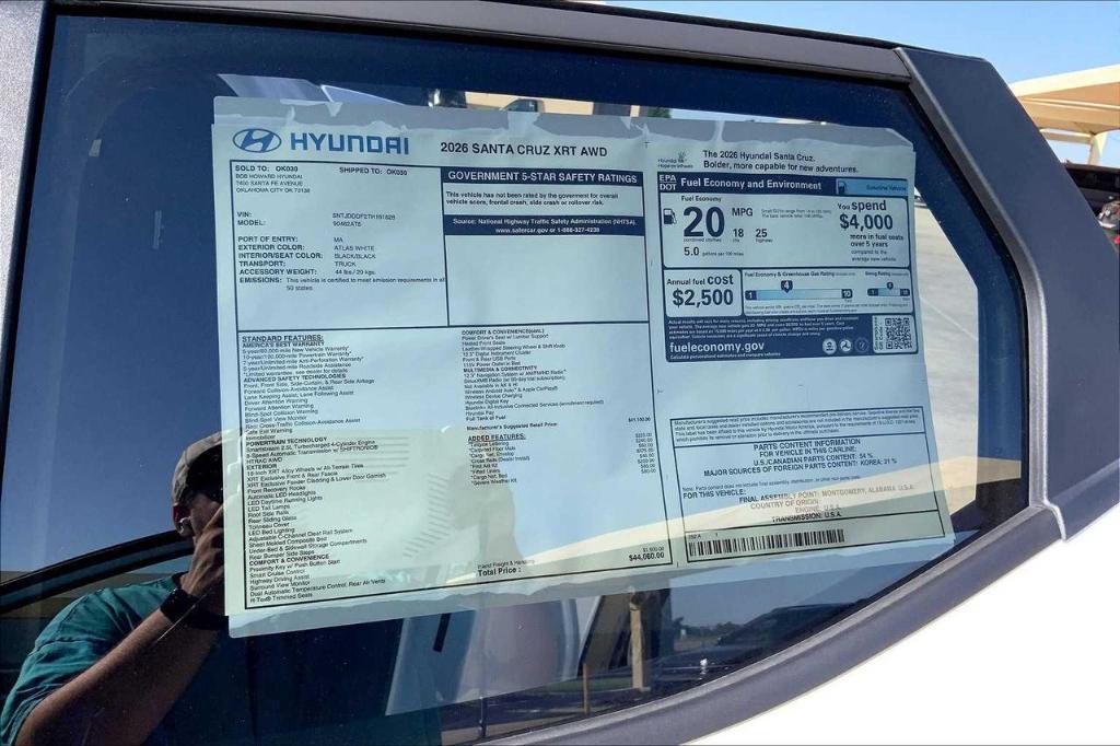 new 2026 Hyundai SANTA CRUZ car, priced at $38,773